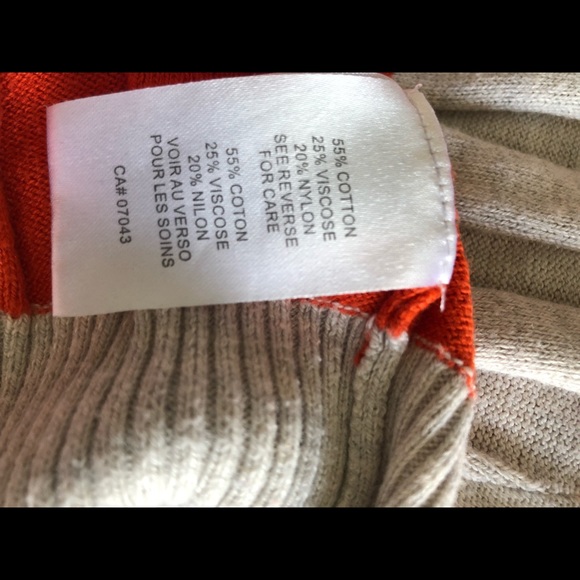 CREAM and ORANGE SWEATER - Picture 6 of 6